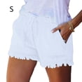 thumbnail image 4 of Qarigey Pantalones cortos de mezclilla suaves para mujer, pantalones cortos de tela vaquera para niñas y adolescentes, ropa de verano para mujer Prendas para la parte inferior del cuerpo Blanco S Qarigey AP010851-01, 4 of 6