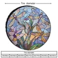 thumbnail image 2 of Spare Tire Cover 15inch Spring Summer Dragonfly Glass Style Flowers Wheel Protectors Weatherproof Wheel Covers Retro Style Spring Fit for Trailers SUV Off-Road Vehicle Camper And Trucks, 2 of 8