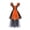 Orange1, variant on Afuyipoi Girls Mesh Pumpkin Dress Size 2-12 Halloween Party Performance Clothes for Kids Orange Size 4T