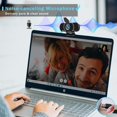 thumbnail image 3 of Webcam for PC, 1080P Webcam with Microphone/Tripod/Privacy Cover/Wide Angle 110°, Plug &  USB Web Camera for Desktop Computer PC Laptop  Video Calling/Streaming/Zoom Conference, 3 of 8