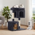 thumbnail image 3 of Yaheetech 33.5" Cat Tower with Oversized Top Perch, Large Cat Condo & Scratching Posts, Dark Gray, 3 of 8