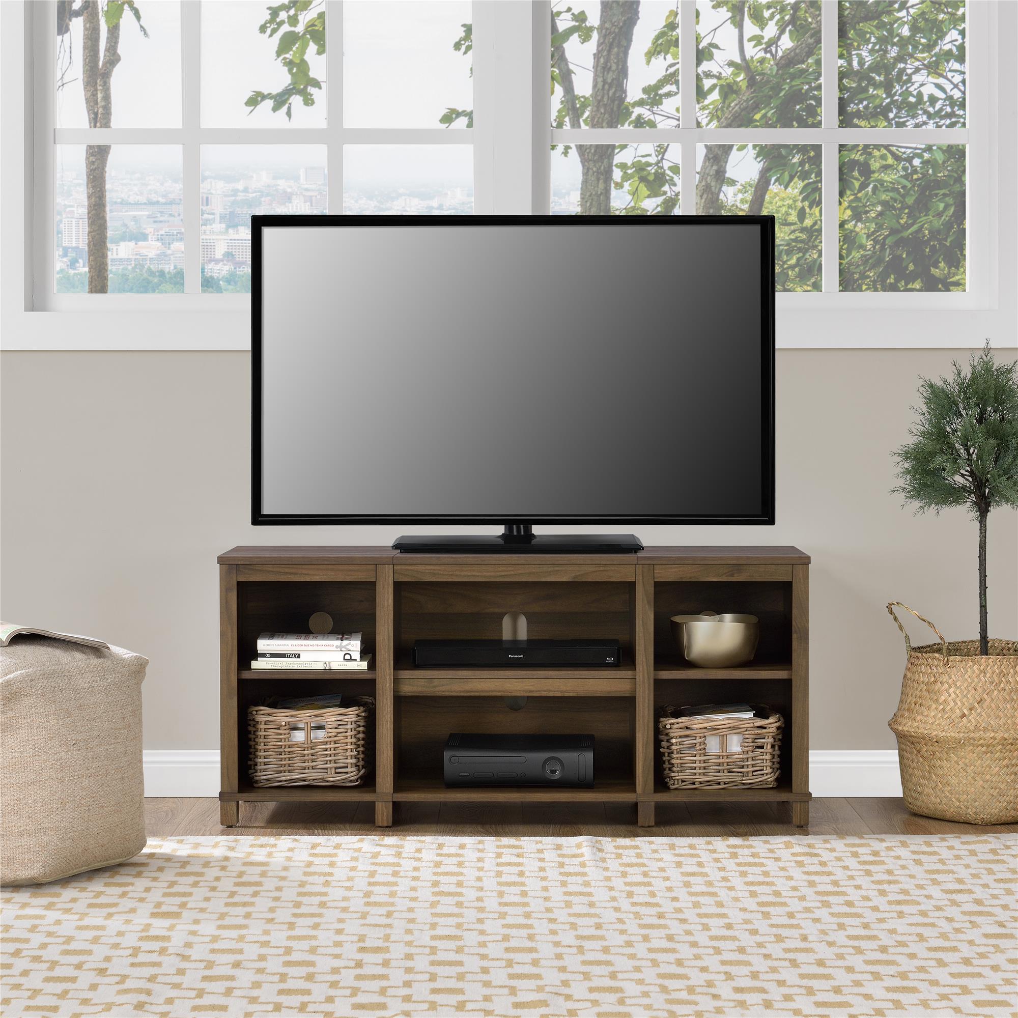 Mainstays Parsons TV Stand for TVs up to 50", Canyon Walnut - image 5 of 15