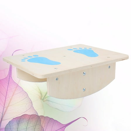 PBPBOX Wooden Single Foot Stool for Children Play Assorted Color Plastic Balance Training Chair 1PC