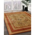 thumbnail image 3 of Ahgly Company Machine Washable Indoor Rectangle Industrial Modern Mahogany Brown Area Rugs, 5' x 7', 3 of 7