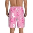 thumbnail image 3 of Bixox Men's Breast Cancer Awareness printed lightweight casual shorts, soft sleep shorts with pockets., 3 of 7
