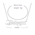 thumbnail image 3 of Necklaces for Womennecklaces & Pendants Babygirl English Alphabet Necklace Fashion Wild Clavicle Chain (Silver ), 3 of 3