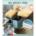 thumbnail image 1 of Oleegame 1PC Spoon And Lid Rest Sink Double Suction Cup Retractable Dry And Wet Separation Residue Filter Rack Blue, 1 of 2