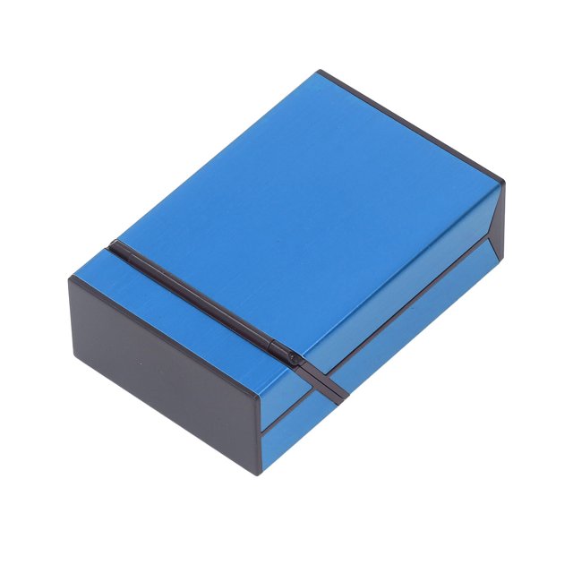 Étui à Cigarettes, Support en Alliage d'Aluminium Multifonction Résistant à la Pression Capacité 20 Design à Rabat Magnétique pour Maison pour Hommes Noir, Gris, Argent, Bleu, Or, Rouge