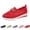Red, variant on longantii Orthopedic Shoes for Women Metal Chain Slip On Platform Tennis Sneakers Casual Mesh Breathable Low Top Flats Loafers Comfortable Lightweight Walking Shoes Black