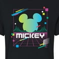 thumbnail image 3 of Disney - Mickey Vaporwave Sunset  - Juniors Cropped Cotton Blend T-Shirt, 3 of 5