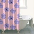thumbnail image 5 of Floral Garden Tropical Leaves and Rose Shower Curtain 36x72, Quick-Dry Fabric, Hooks Included, 5 of 5
