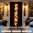 thumbnail image 5 of Glowing Christmas Door Hanger, Pre-lit Christmas Snowman with Warm LED Lights, Holiday Hanging Decor for Front Door Porch Indoor Outdoor, Easy to Hang by MPOISVA, 5 of 7