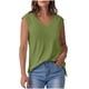 thumbnail image 3 of Camisa de manga larga,Camiseta de tirantes con cuello en V para mujer, diseño plisado en los hombros, dobladillo con abertura, tejido de poliéster, ropa informal, sopatenor, 3 of 9