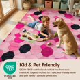thumbnail image 4 of Design&I 6'x9' Washable Area Rug Pink Geometric Abstract Hexagon Honeycomb Interlocking Mosaic for Living Room, Family Indoor, Oversized Skid-Resistant, 4 of 7