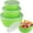 Green, variant on Plastic Prep Bowls with Lids for Kitchen Storage & Organisation, Bexikou Set of 4 Fresh Keeping Bow for Baking, Prepping, Cooking and Serving Food