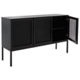 thumbnail image 2 of Safavieh  Zadie 2 Shelf Rattan Sideboard - 54 in. W x 15 in. D x 33 in. H Black, 2 of 5