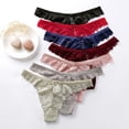 thumbnail image 3 of Lencería Sexy para mujer/bragas Sexy de encaje de Cintura baja/bragas transpirables cómodas sin costuras con moño M-Xlpangjing, 3 of 4