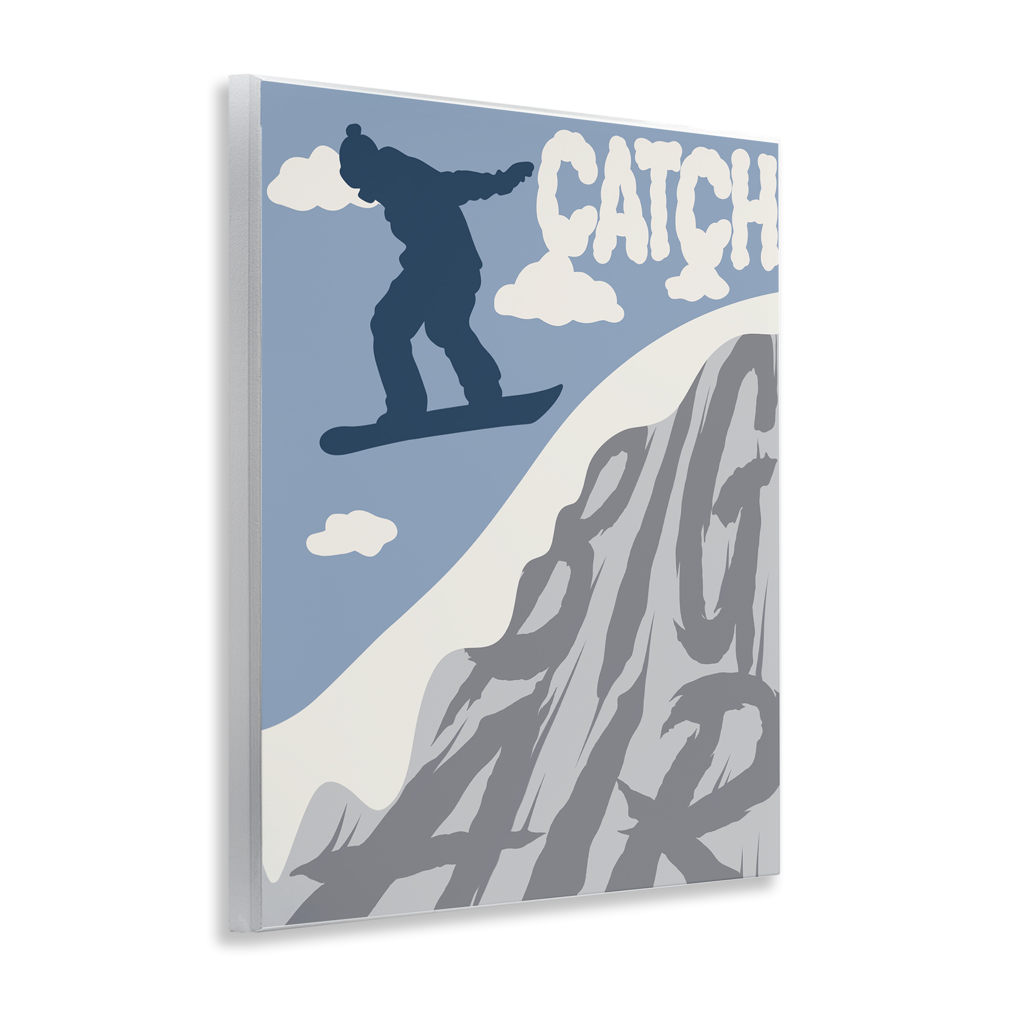 Catch Big Air Snowboard Wall Plaque Art, design by Marcus Prime
