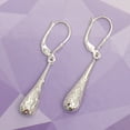 thumbnail image 4 of LeCalla 925 Sterling Silver Diamond Cut Lever Back Tear Drop Dangle Earrings Jewelry for Women and Teen 38MM, 4 of 10
