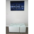 thumbnail image 3 of Timeless Modern Design White Coffee Table with Silver Accent, 3 of 7