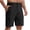 Black, variant on Men's Cargo Bermuda Shorts with Multiple Zipper Pockets Knee Length Elastic Waist Hiking Work Trip Golf Camping Casual Shorts Brown XL