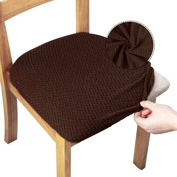 Stretch Jacquard Seat Covers for Dining Room Chairs Classic Kitchen