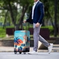 thumbnail image 3 of HELLHERO Palm Tree Pattern Travel Luggage Sleeve for Family, Polyester Ammonia Elastic Durable Luggage Cover All Size, 3 of 7