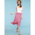 thumbnail image 5 of Made by Johnny Women's Lightweight Fold Over Flared Midi Skirt XXL PINK, 5 of 6