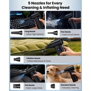 REHOTTOP Cordless Air Duster, 200000RPM Electric Dust Blower with Brushless Motor, 4 Gear Adjustable Jet Dry Blower, Air Blower for Computer, Keyboard, House, Pet and Car
