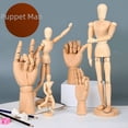 thumbnail image 3 of Títere de hombre flexible y móvil de 12 pulgadas, modelo de títere de hombre de imitación de arte humano para pintar, 3 of 4