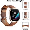 thumbnail image 2 of Compatible with Fitbit Sense/Fitbit Versa 3 Bands for Women Men, Top Grain Leather Band Slim & Thin Replacement Accessory Wristband for Fitbit Versa 3, 2 of 4
