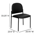 thumbnail image 5 of Flash Furniture Tania Comfort Adult Vinyl Modern Upholstered Stackable Side Reception Chair, Black, 5 of 13