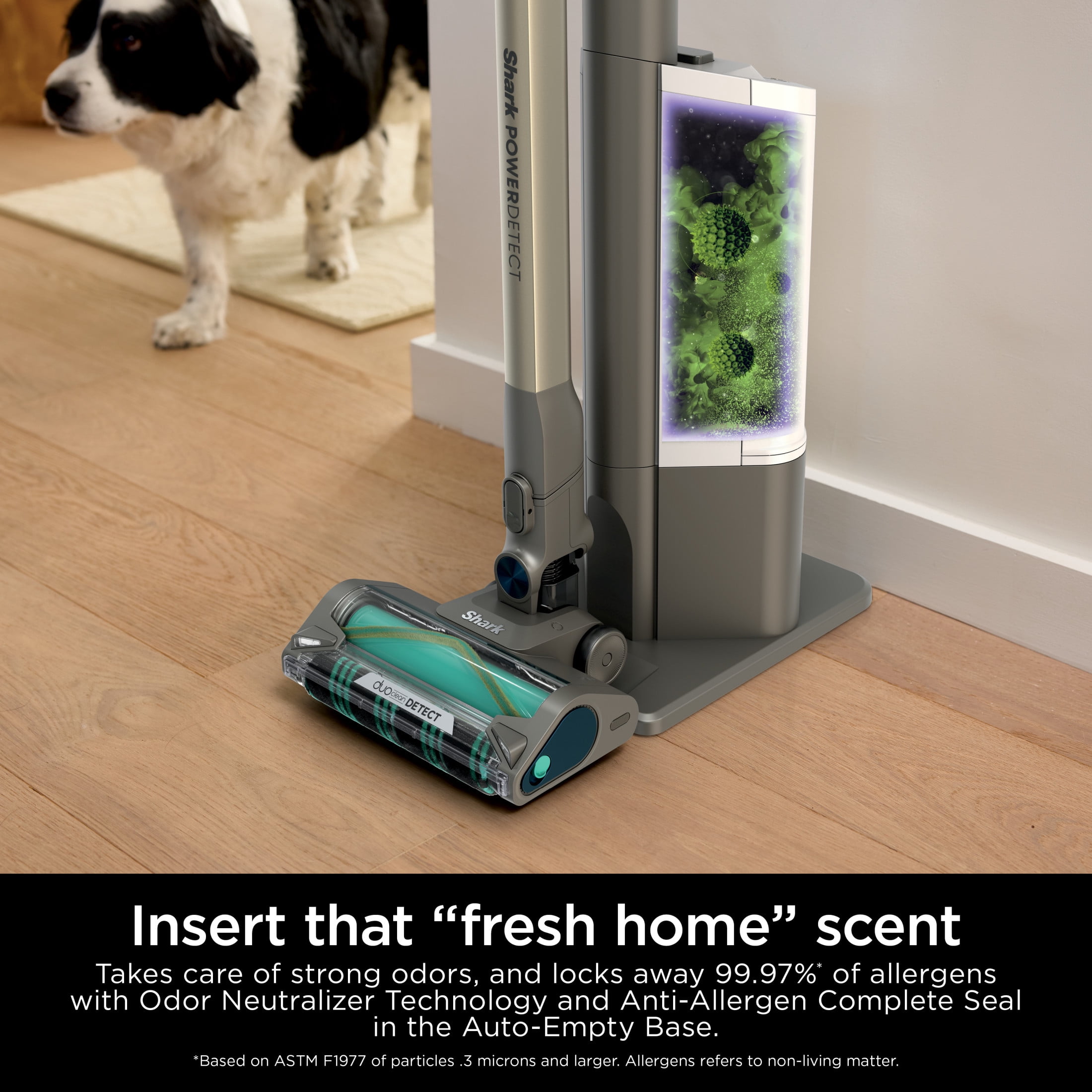 Shark PowerDetect Cordless Stick Vacuum, Carpet and Hardfloors, Auto Empty Base, DuoClean Detect Technology, Reverse Cleaning, 70-Min Run Time, IP3150 Gray
