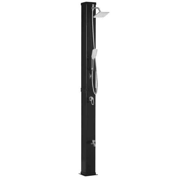 Outsunny 7ft Outdoor Solar Shower with Handheld Shower Head, 10.6 Gallon