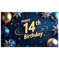 thumbnail image 3 of LUUFILx Happy 14th Birthday Backdrop Banner Birthday Party Background Decorations Photography Props Party Supplies Starry Night Decor, 3 of 8