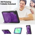 thumbnail image 7 of XYX Case for Samsung Galaxy Tab A11/ Tab A9 8.7 Inch 2025/2023 with Rotating Stand, Shoulder Strap, 2in1 Shockproof Cover, Purple, 7 of 7