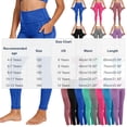 thumbnail image 3 of WPPGONE Big Girls Activewear Workout Leggings Teen High Waist Stretchy Athletic Yoga Pants with Side Pockets Slim Fit Sporty Trousers for Running and Gym, 3 of 9