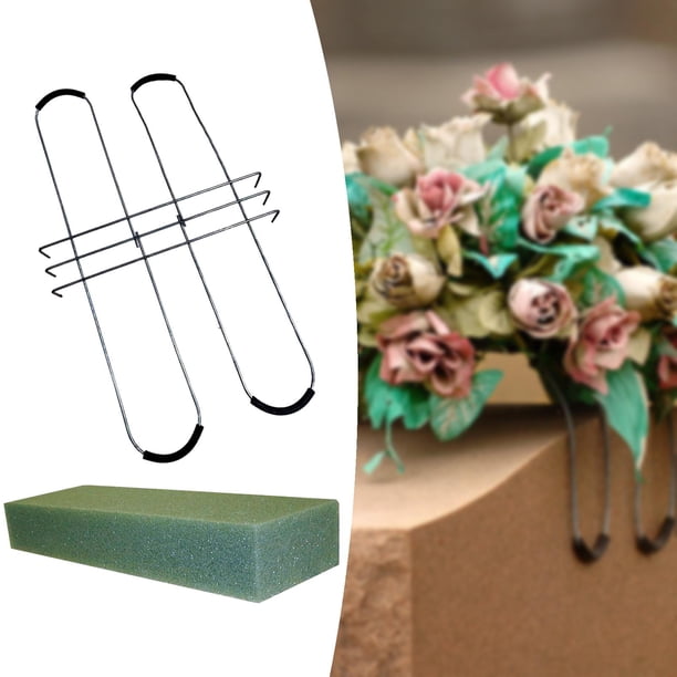 Décorations de Selle en Forme de Fleur de Pierre Tombale avec Mousse Florale en Fer, Selle Robuste Galvanisée en Pierre Tombale, Selles de Cimetière pour Jardin de Cimetière, Ferme Décorations de Selle en Forme de Fleur de Pierre Tombale avec Mousse Florale en Fer, Selle Robuste Galvanisée en Pierre Tombale, Selles de Cimetière pour Jardin de Cimetière, Ferme