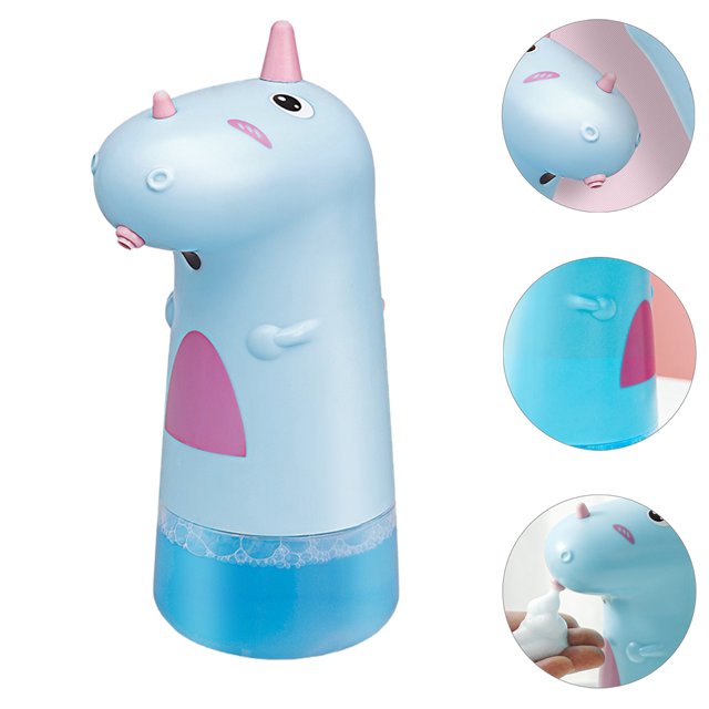 HORIALENCE Distributeur de Savon Automatique Bleu Moussant Sans Contact Rechargeable pour Usage Domestique