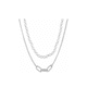 thumbnail image 1 of Collar De Cadena Y Perlas Hip Hop Moda Para Hombre Y Mujer Plata, 1 of 4