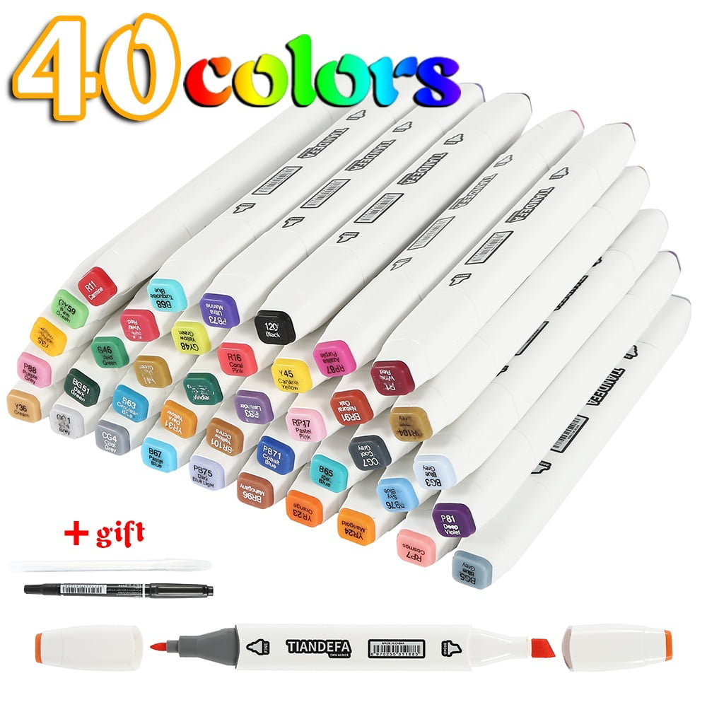 Willstar 40 Color Copic Markers Sketch Set