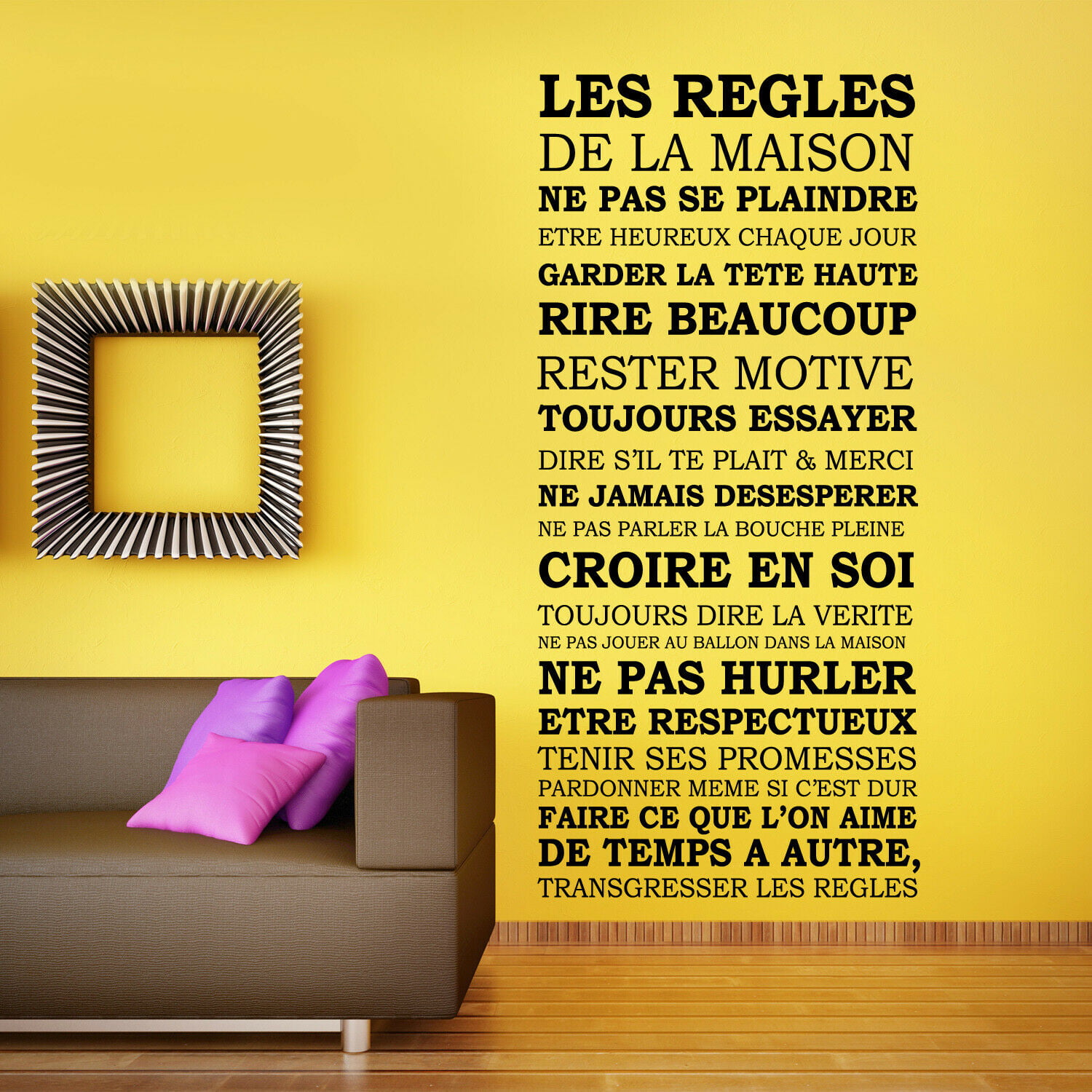 Walplus Toilet Rules French Wall Stickers Home Decoration Decals DIY Art