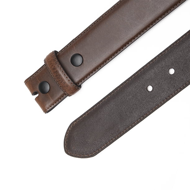 Genuine Full Grain Leather Belt Strap without Belt Buckle  display picture 3