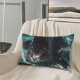 thumbnail image 5 of Honeii Wave Ocean Animal Shark Decorative Throw Pillow Case - Elevate Your Couch, Sofa, or Bed with Stylish Home Decor, Perfect Gift Idea-20"x30", 5 of 6