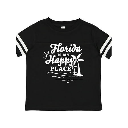 

Inktastic Florida is My Happy Place with Palm Trees Gift Toddler Boy or Toddler Girl T-Shirt