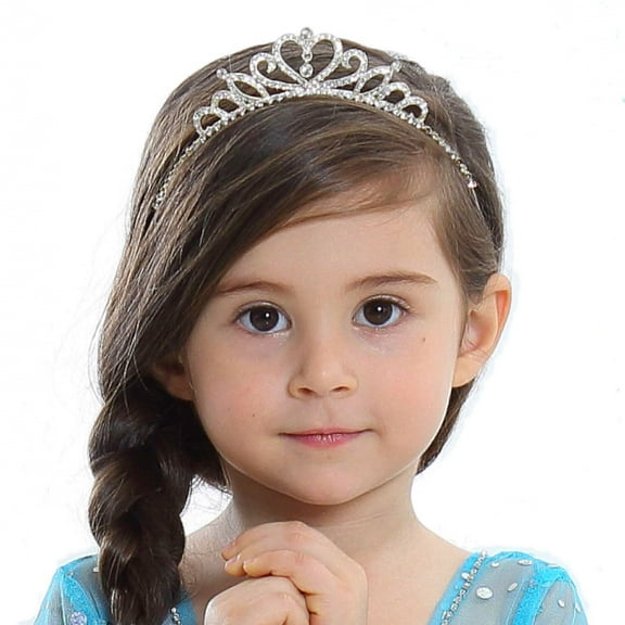 Girls Princess Crystal Tiara Crown For Birthday Party