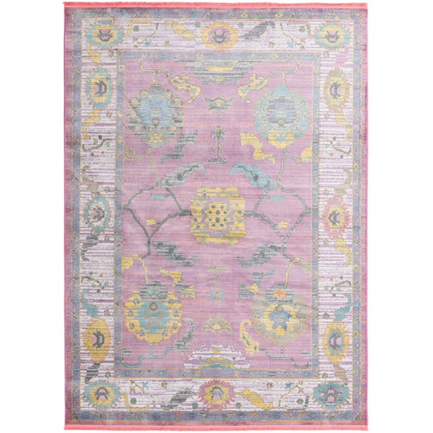 Rugs.com Paragon Collection Rug – 9' x 12' Pink Medium-Pile Rug Perfect ...