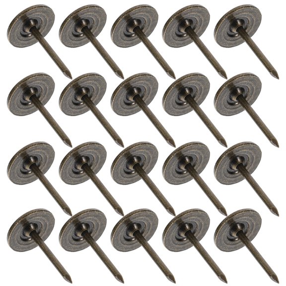 FOMIYES 100Pcs Dark Brown Iron Push Pins for Wall Decor and Picture Hanging