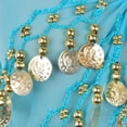 thumbnail image 4 of 3 Rows Belly Dance Hip Scarf Wrap Belt Dancer Skirt Dancing Costume, 4 of 8