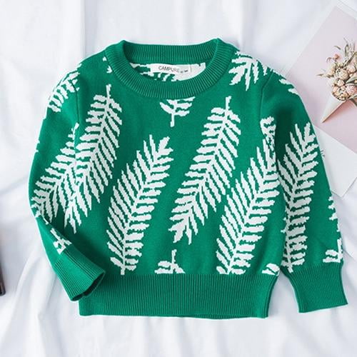 Mother and Daughter Matching Cardigan Print Long Sleeve Pullover Sweater Tops Blouse Family Fall Outfit